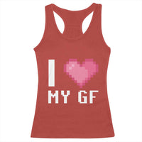 Funny Boyfriend Racerback Tank Top I Love My GF Girlfriend Valentines