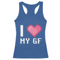 Funny Boyfriend Racerback Tank Top I Love My GF Girlfriend Valentines