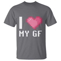 Funny Boyfriend T Shirt I Love My GF Girlfriend Valentines