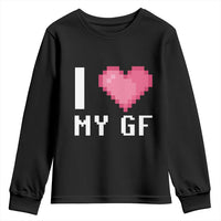 Funny Boyfriend Youth Sweatshirt I Love My GF Girlfriend Valentines