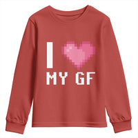 Funny Boyfriend Youth Sweatshirt I Love My GF Girlfriend Valentines