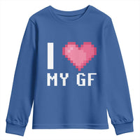 Funny Boyfriend Youth Sweatshirt I Love My GF Girlfriend Valentines