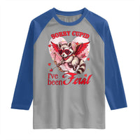 Funny Valentine's Day Raglan Shirt Sorry Cupid I've Been Feral Raccoon
