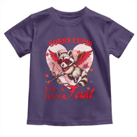 Funny Valentine's Day Toddler T Shirt Sorry Cupid I've Been Feral Raccoon