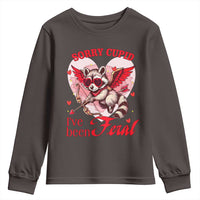 Funny Valentine's Day Youth Sweatshirt Sorry Cupid I've Been Feral Raccoon