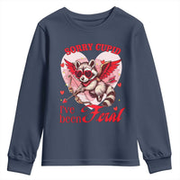 Funny Valentine's Day Youth Sweatshirt Sorry Cupid I've Been Feral Raccoon