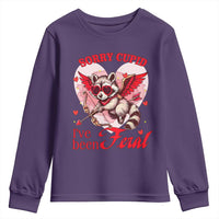 Funny Valentine's Day Youth Sweatshirt Sorry Cupid I've Been Feral Raccoon