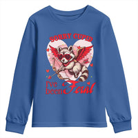 Funny Valentine's Day Youth Sweatshirt Sorry Cupid I've Been Feral Raccoon