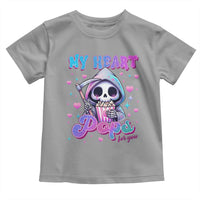 Funny Valentine's Day Toddler T Shirt My Heart Pops For You Cute Death Grim Popcorn