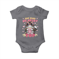 Funny Valentine's Day Baby Onesie You Make My Heart Pop Cute Cat Popcorn