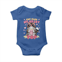 Funny Valentine's Day Baby Onesie You Make My Heart Pop Cute Cat Popcorn