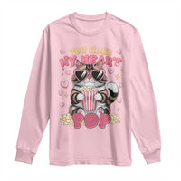 Funny Valentine's Day Long Sleeve Shirt You Make My Heart Pop Cute Cat Popcorn
