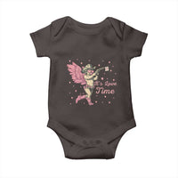Funny Valentine's Day Baby Onesie It's Love Time Cowboy Cupid