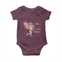 Funny Valentine's Day Baby Onesie It's Love Time Cowboy Cupid