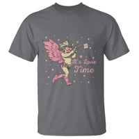 Funny Valentine's Day T Shirt It's Love Time Cowboy Cupid