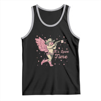 Funny Valentine's Day Tank Top It's Love Time Cowboy Cupid