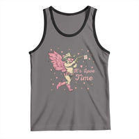Funny Valentine's Day Tank Top It's Love Time Cowboy Cupid