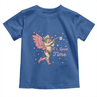 Funny Valentine's Day Toddler T Shirt It's Love Time Cowboy Cupid