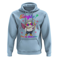 Funny Single You're Welcome Hoodie Rainbow LGBT Cupid