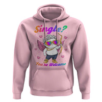 Funny Single You're Welcome Hoodie Rainbow LGBT Cupid