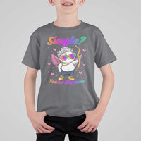 Funny Single You're Welcome T Shirt For Kid Rainbow LGBT Cupid