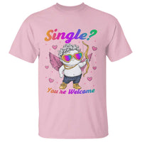 Funny Single You're Welcome T Shirt Rainbow LGBT Cupid