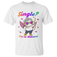 Funny Single You're Welcome T Shirt Rainbow LGBT Cupid