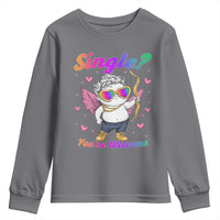 Funny Single You're Welcome Youth Sweatshirt Rainbow LGBT Cupid