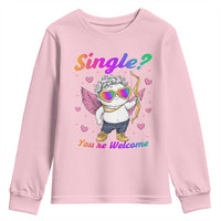 Funny Single You're Welcome Youth Sweatshirt Rainbow LGBT Cupid