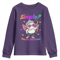 Funny Single You're Welcome Youth Sweatshirt Rainbow LGBT Cupid