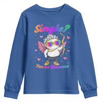 Funny Single You're Welcome Youth Sweatshirt Rainbow LGBT Cupid