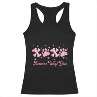Valentine's Day Dog Lover Racerback Tank Top Furever Woof You Paw XO