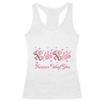 Valentine's Day Dog Lover Racerback Tank Top Furever Woof You Paw XO