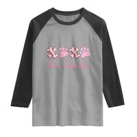 Valentine's Day Dog Lover Raglan Shirt Furever Woof You Paw XO