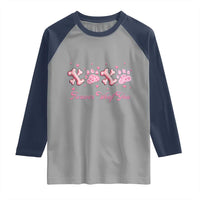 Valentine's Day Dog Lover Raglan Shirt Furever Woof You Paw XO