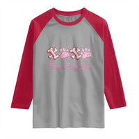 Valentine's Day Dog Lover Raglan Shirt Furever Woof You Paw XO