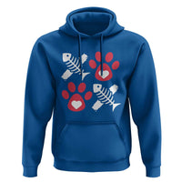 Valentine's Day Cat Lover Hoodie Cute Kitten Paw XO
