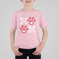 Valentine's Day Cat Lover T Shirt For Kid Cute Kitten Paw XO