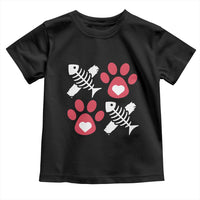 Valentine's Day Cat Lover Toddler T Shirt Cute Kitten Paw XO
