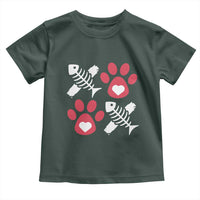 Valentine's Day Cat Lover Toddler T Shirt Cute Kitten Paw XO