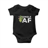 Funny Anti Valentine Baby Onesie Single AF Heart Cactus