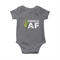 Funny Anti Valentine Baby Onesie Single AF Heart Cactus