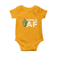 Funny Anti Valentine Baby Onesie Single AF Heart Cactus