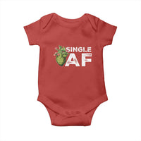 Funny Anti Valentine Baby Onesie Single AF Heart Cactus
