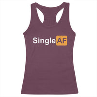 Funny Anti Valentine Single AF Racerback Tank Top