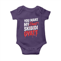 Funny Meme Valentine's Day Baby Onesie You Make My Heart Skibidi Gyatt