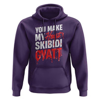Funny Meme Valentine's Day Hoodie You Make My Heart Skibidi Gyatt
