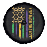 Keep Mardi Gras Great Spare Tire Cover American Flag Fleur De Lis
