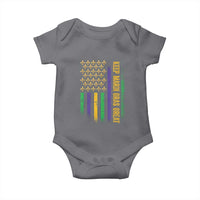 Keep Mardi Gras Great Baby Onesie American Flag Fleur De Lis