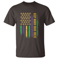 Keep Mardi Gras Great T Shirt American Flag Fleur De Lis